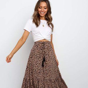 Cheetah Maxi Skirt, Lauriel Skirt Petal & Pup